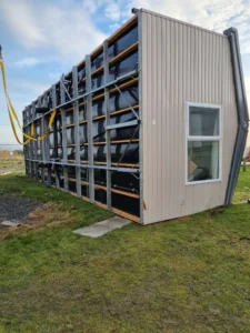 caravan on side